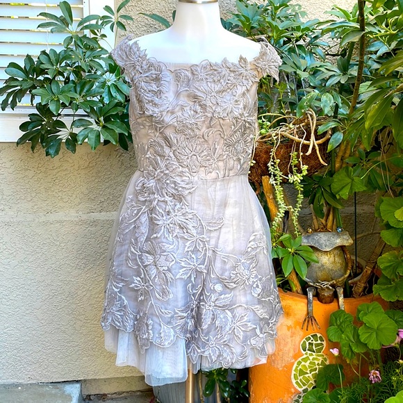 Vintage gray Adrianna Papell fancy dress